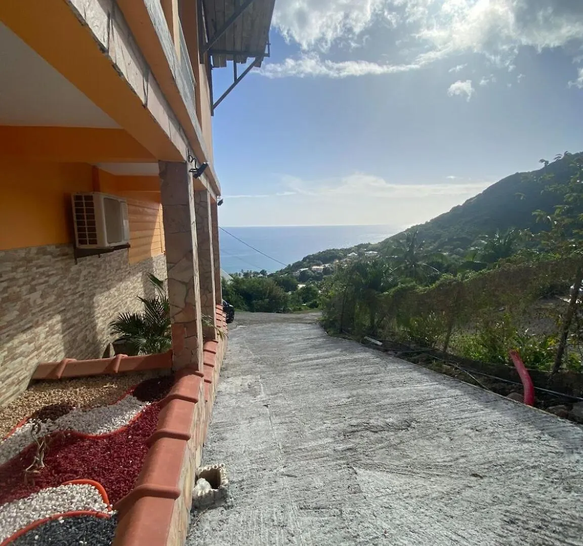 Appartement Spacieux Vue Mer: Beachfront Retreat with Parking Les Anses-d'Arlets